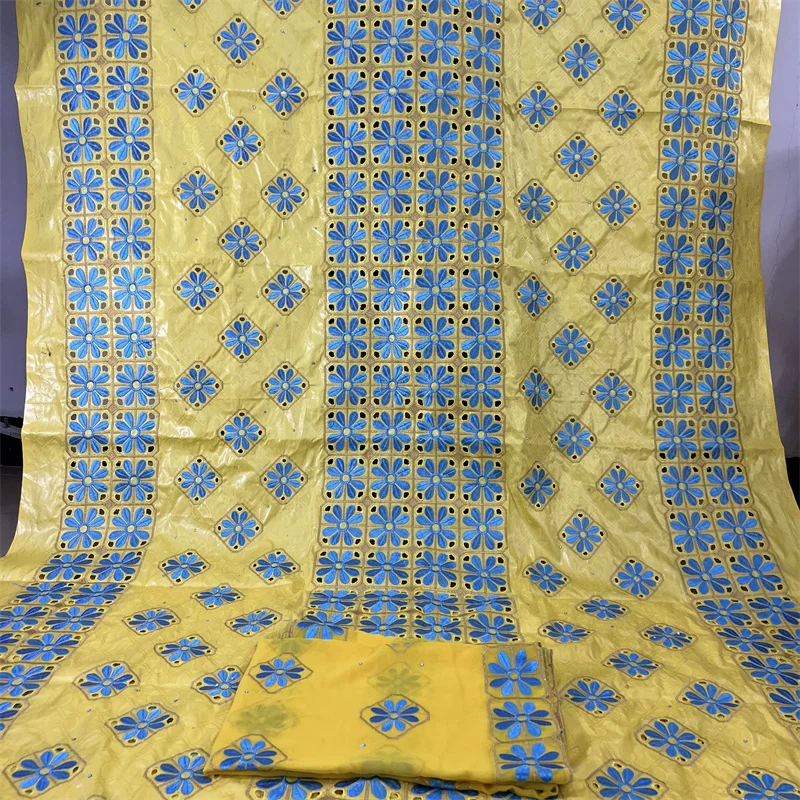 

2022 новый дизайн, Австрийское качество, базин богатая ткань, Золотая Гвинея, парчовая Ткань, 100% хлопок, мягкая шадда 14 л кг