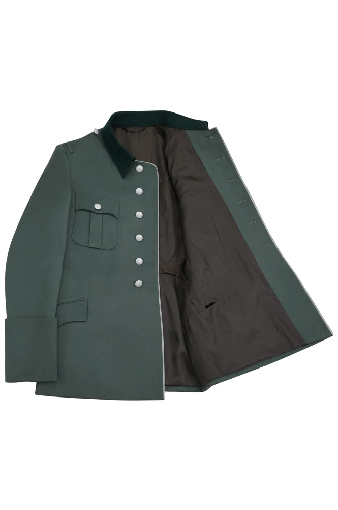 

GUDA-B013 WWII German Heer M28 General Officer Gabardine piped service tunic jacket I