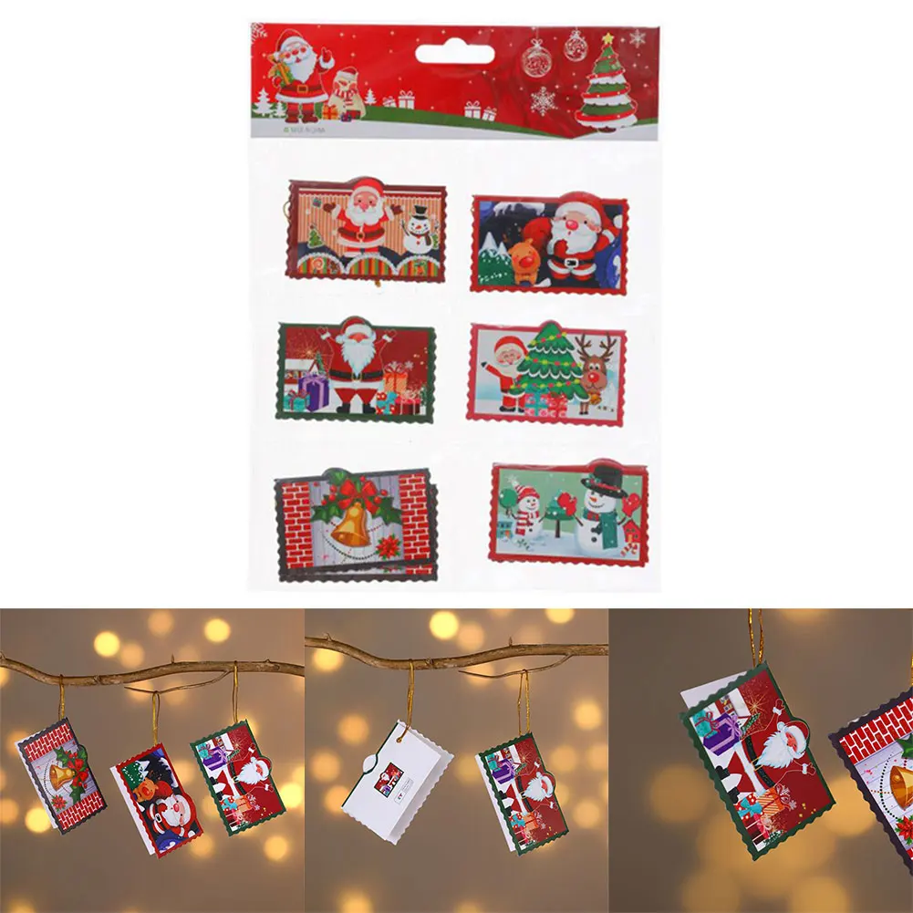 

Wishing Card Christmas Wishing Card Home Christmas Theme Greeting Card Hang Tag Ornaments Pendant Seasonal Décor