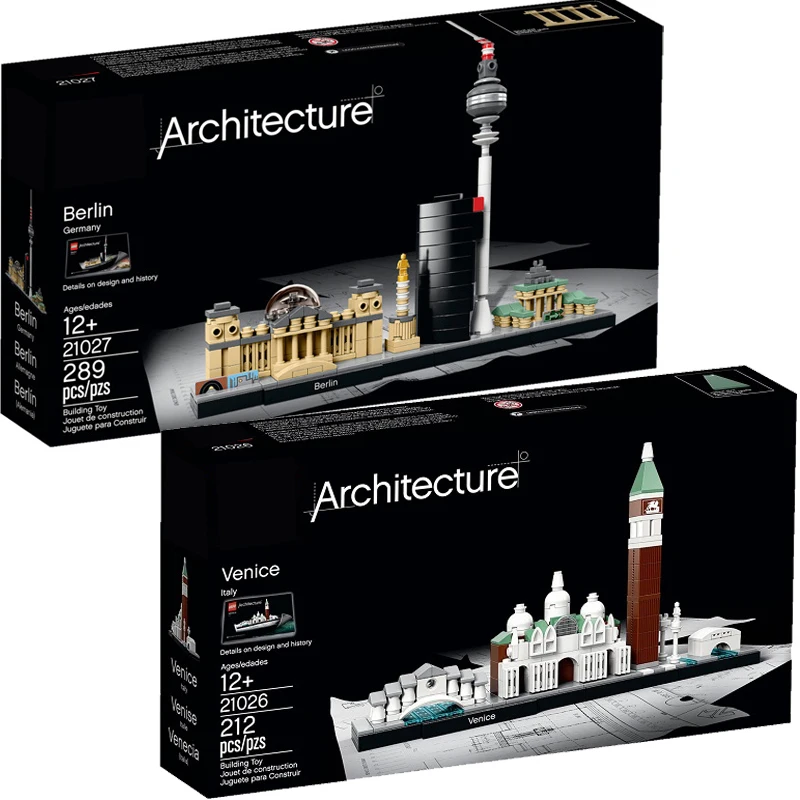 

IN stock Product 21026 Venice 21027 Berlin Architecture Building Blocks Bricks Toys For Adults Kid Art Home Decoration Gift