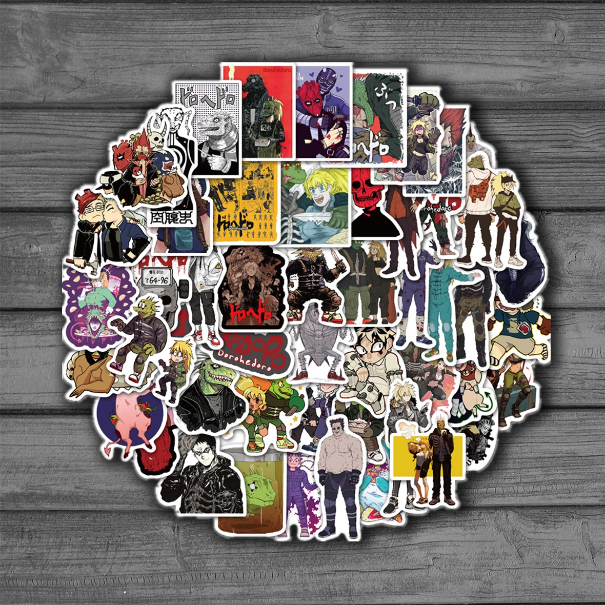 50 шт. Dorohedoro Jpanese Anime Sickers для ноутбука, мотоцикла, скейтборда, багажа, холодильника, ноутбука, игрушки, наклейки