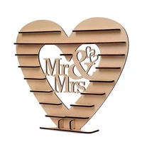 diy wooden heart shape chocolate stand mr mrs chocolate candy holder display rack rustic wedding party decoration supplies