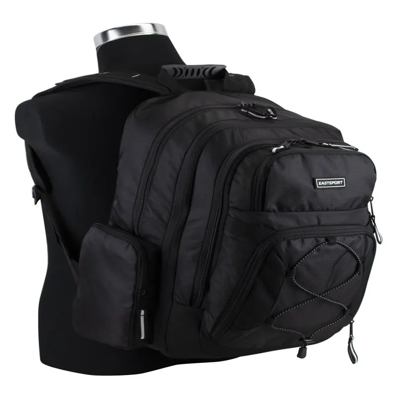 Bungee Expandable Unisex Backpack Black