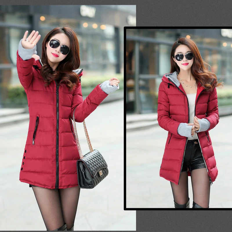 Winter women Parkas coat 2020 casual thicken warm hooded padded jackets Female solid colorful styled outwear snow jacket