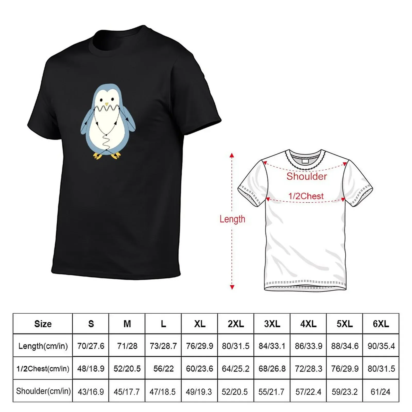 Feynman Penguin T-Shirt custom shirt oversizeds cute tops black t shirts for men