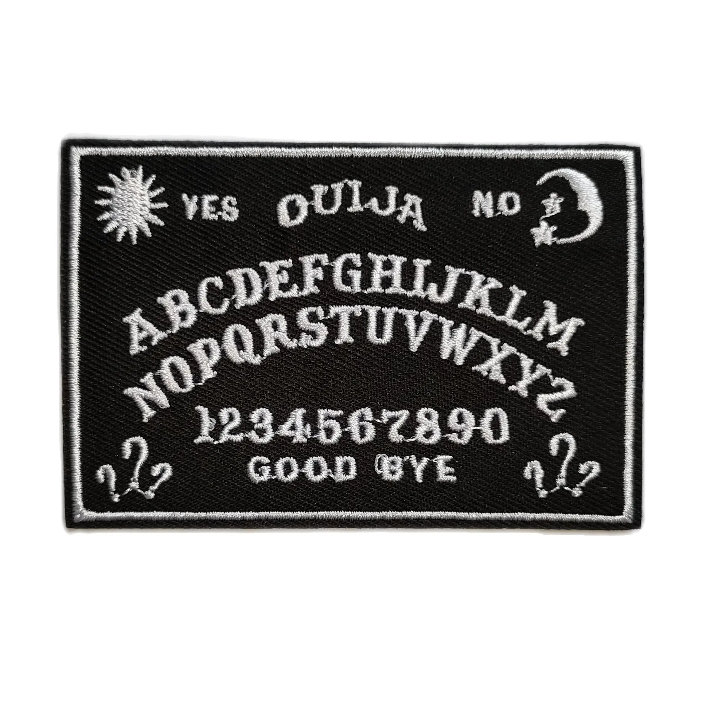 

Ouija Board Easy Iron On Patch Sew black white Goth Pagan Mystic Wicca Spooky Witchy Occult Withcraft Applique
