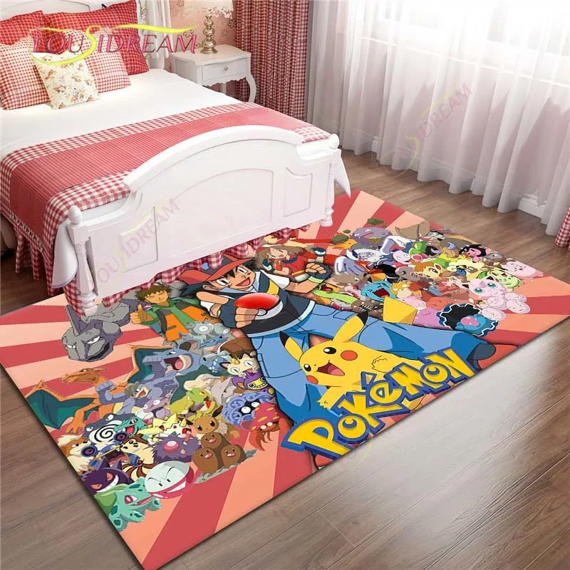 Коврики с принтом покемона для детской комнаты спальни дома гостиной коврик пола