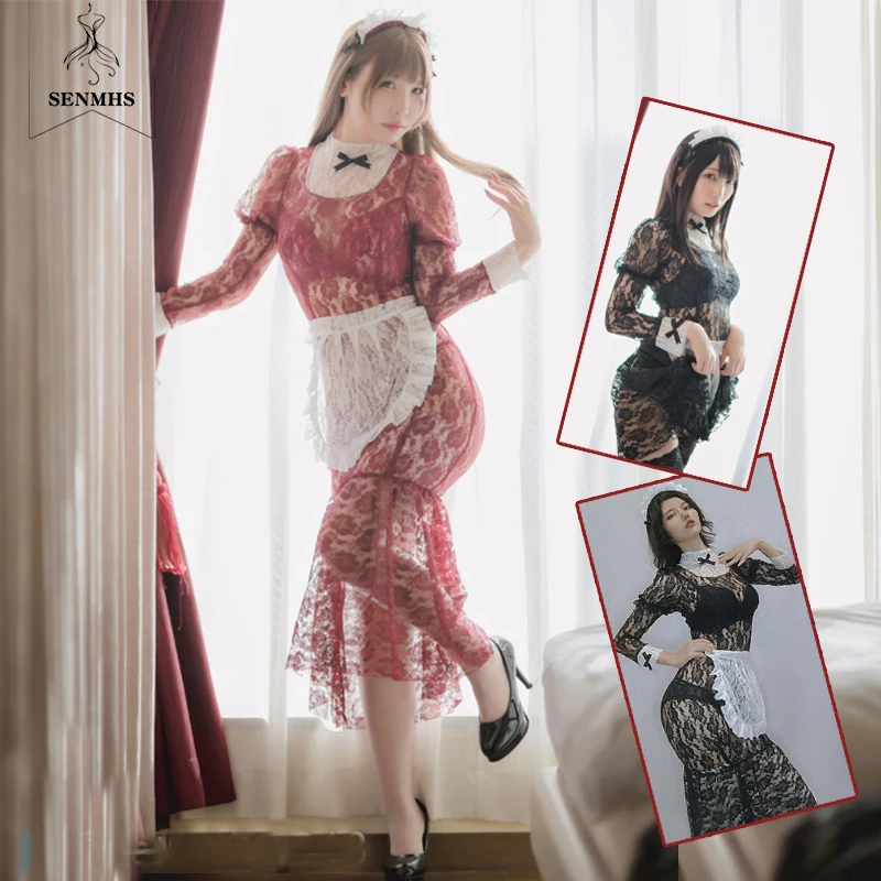 

Оригинальный дизайн, аниме косплей костюмы SENMHS, Женский причудливый костюм французской горничной, сексуальное платье в стиле кофе, бара, Кружевной Фартук, новая модель