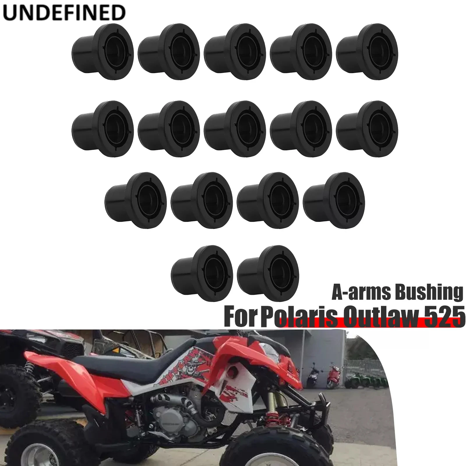 Фото Для Polaris Outlaw 450 525 Breeze LSV Predator 500 5434575 комплект втулок передней подвески А-образной руки, амортизатор, пластик, черный №1