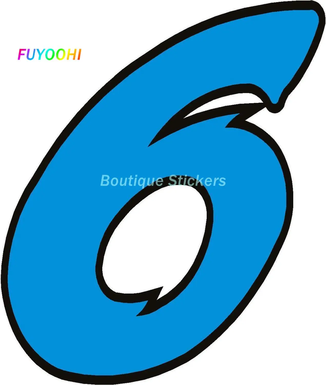 

FUYOOHI Exterior/Protection Fashion Stickers Dark Blue Race Numbers with Black Border Vinyl Decal Graphic Number Car Sticker