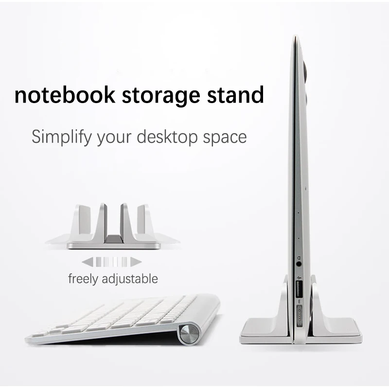 

Универсальная вертикальная подставка для ноутбука Macbook Air Pro 13 15 16, Настольная алюминиевая подставка с регулируемым размером док-станции для...