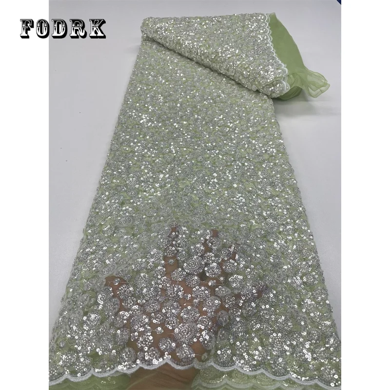 

Роскошные африканские блестки из бисера, кружевная ткань 2023, нигерийская Свадебная вышивка для невесты, французское Тюлевое кружево