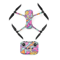 controller decal protective reusable sun proof colorful drone skin sticker removable graffiti style battery for dji mavic air 2