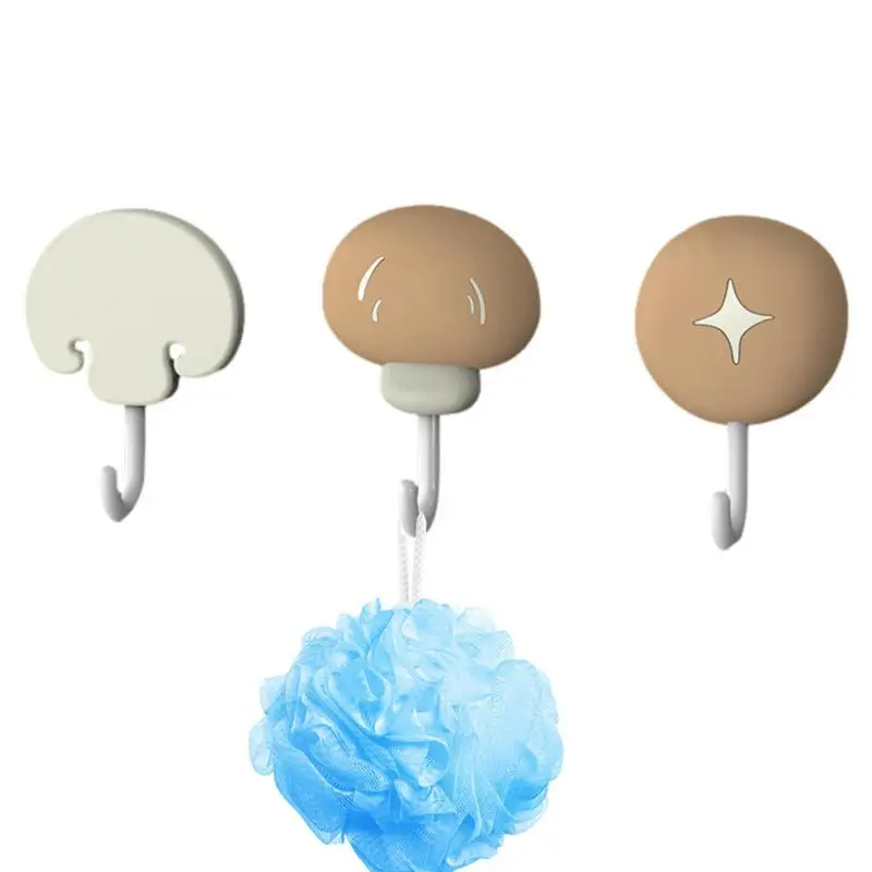 

Self Adhesive Hooks Decorative Wall Hooks Adhesive Mushroom Shaped Hooks Wall Mounted For Bedroom Door Home Wall Bathroom