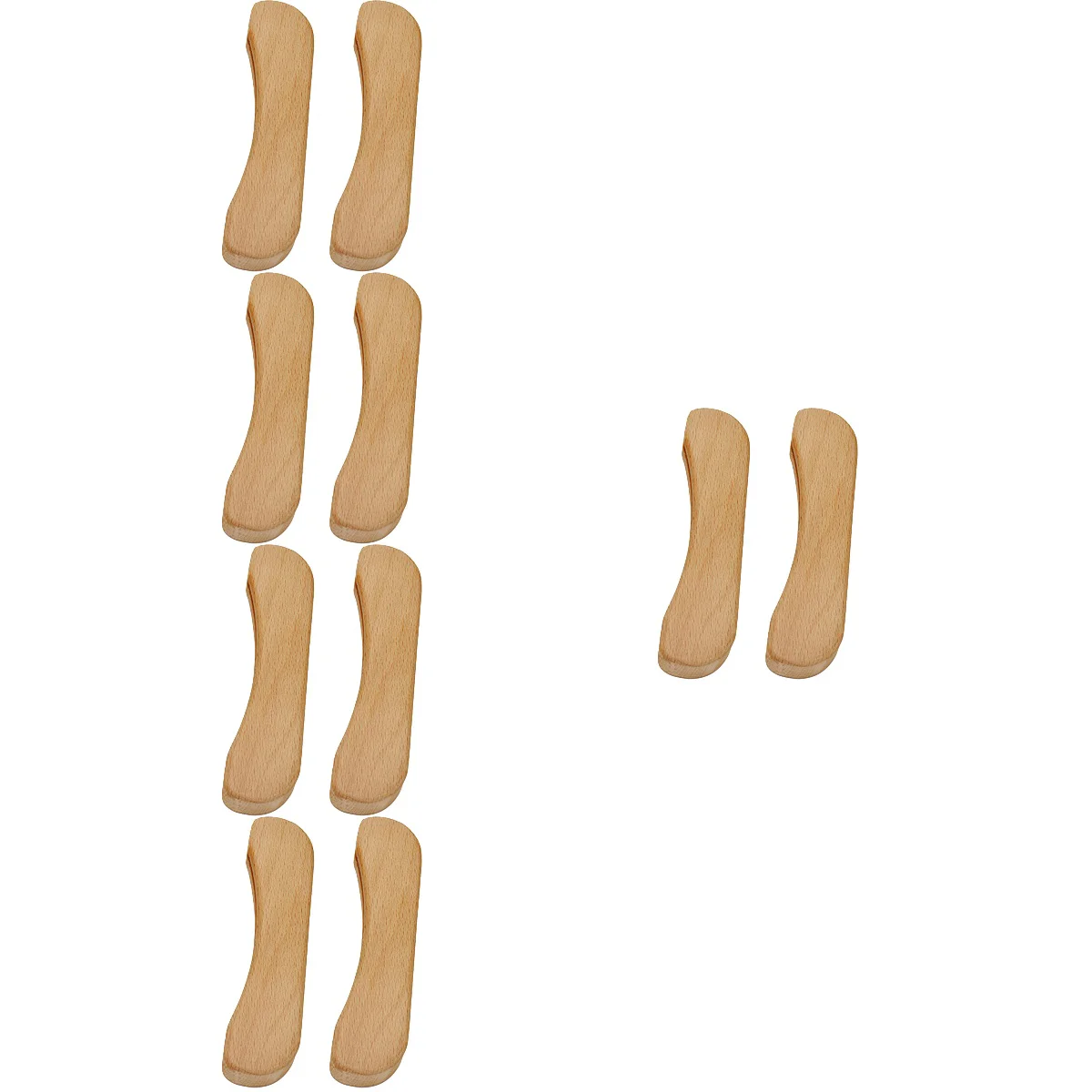 

10 Pcs Barbecue Assist Heat-resistant Wooden Pot Handle Sleeve Pan Handle Cover Pot Handle Cover for Handle Grip Barbecue