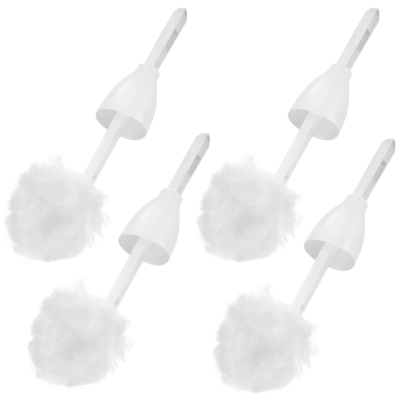 

5 Pcs Toilet Bowl Cleaners Brush Soft Long Handle Cleaning Brushes White Plastic Nylon
