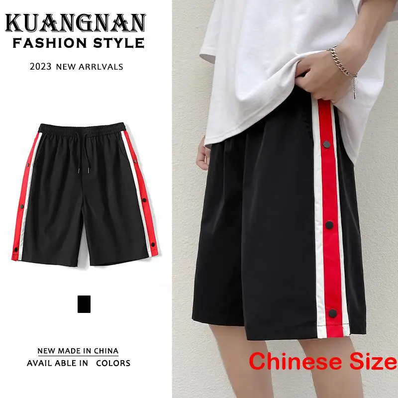 

KUANGNAN Ice Silk Sports Short Men's Summer Shorts Sportswear Man Mens Clothing Male Clothes Korean Streetwear 3XL 2023 Summer