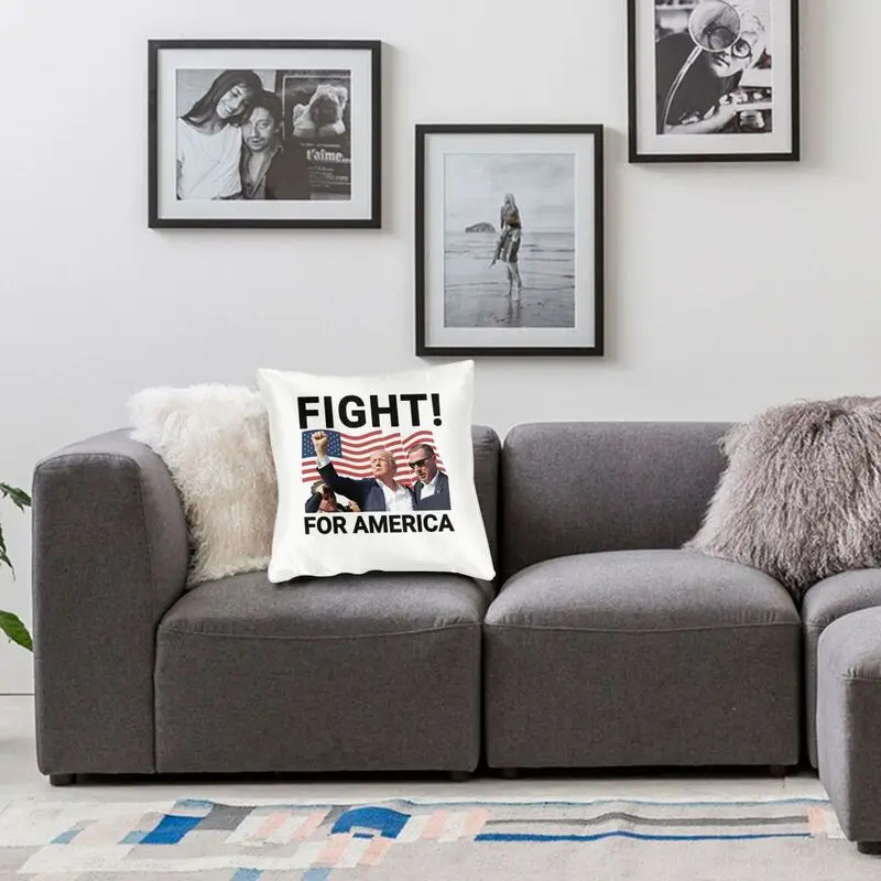 Подушка под заказ с изображением Трампа 2024 диаметром 40 х4 0 см украшение для