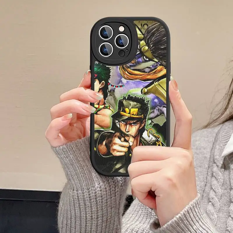 JoJos Bizarre Adventure Phone Case Hard Leather For iPhone 14 13 12 Mini 11 14 Pro Max Xs X Xr 7 8 Plus