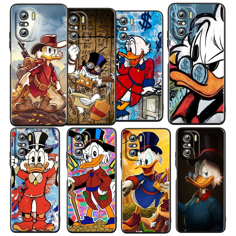 

Disney Scrooge McDuck Case For Xiaomi Redmi K50 K40 Gaming 11 Prime 10 10C 9AT 9C 9T 8 6A 4X 5G Soft Black Phone Cover Capa Core