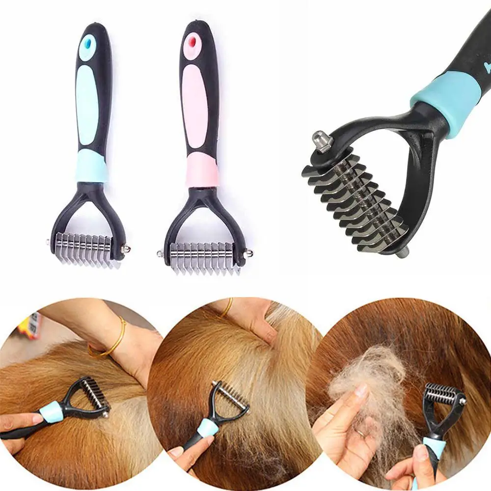 

2In1 Pet Grooming Cleaning Tool Pet Shedding Tool Combining Open Knot Hair Removal Hair Comb Hair Removal Comb For Cat Dog Tools