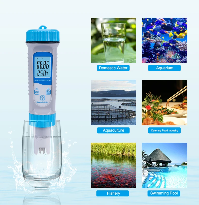 Lepmerk Новый PH/TDS/EC/ORP/солености/S 7 в 1 G/температурный измеритель качества воды тестер