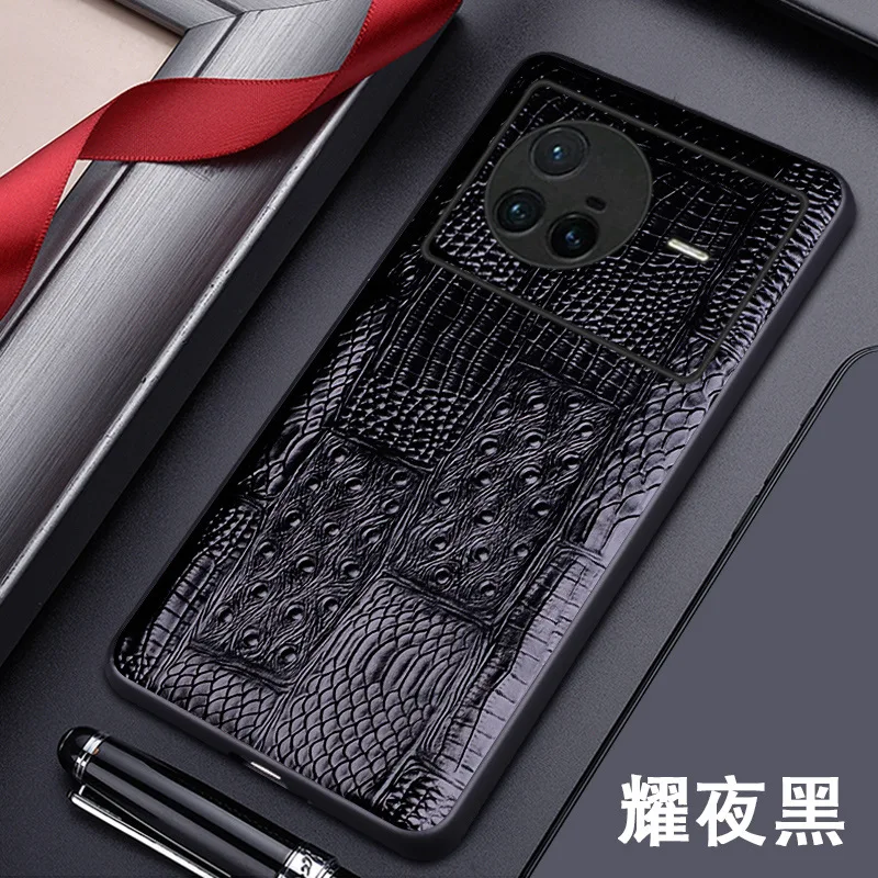 Hot Sales Luxury Genuine Leather Phone Case For Vivo X80 Pro Shockproof Back Cover Fundas
