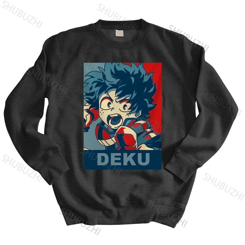 

men autumn sweatshirt black hoody Boku No Hero Academia DEKU hoodies Man Funny Cartoon My Hero Academia thin