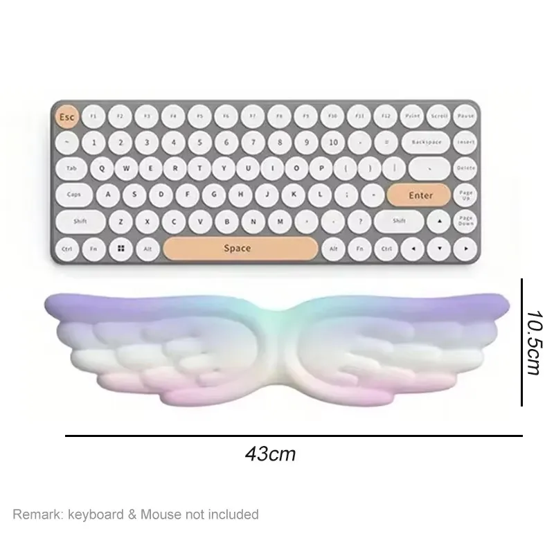 Коврик для мыши с подставкой запястья клавиатура ангельские крылья