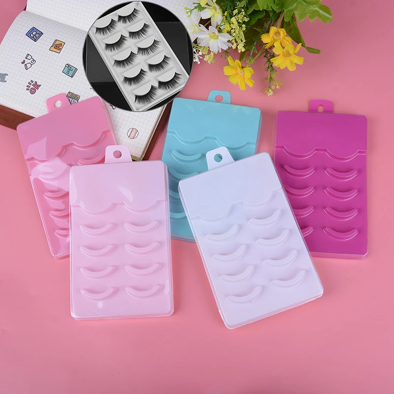 

1PCS Plastic Eyelashes Storage Box Empty Storage Case Box Container Holder For 5 Pairs Of False Eyelashes Hot