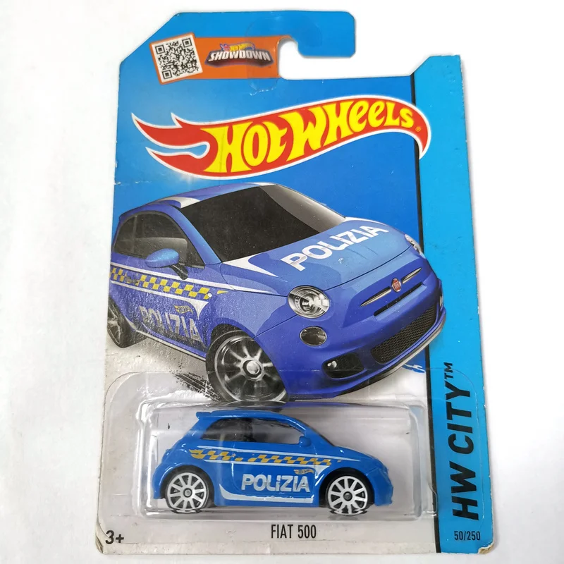 

Hot Wheels Cars Fiat 500 Italian Police Car 1/64 Metal Die-Cast Model Collection Toy Vehicles