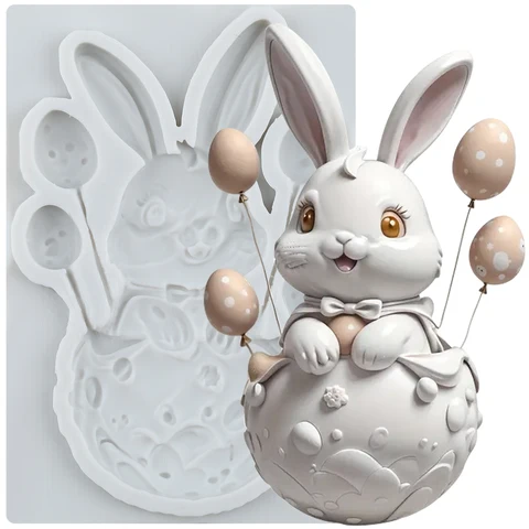Формы для пасхального кролика Mujiang, силиконовые