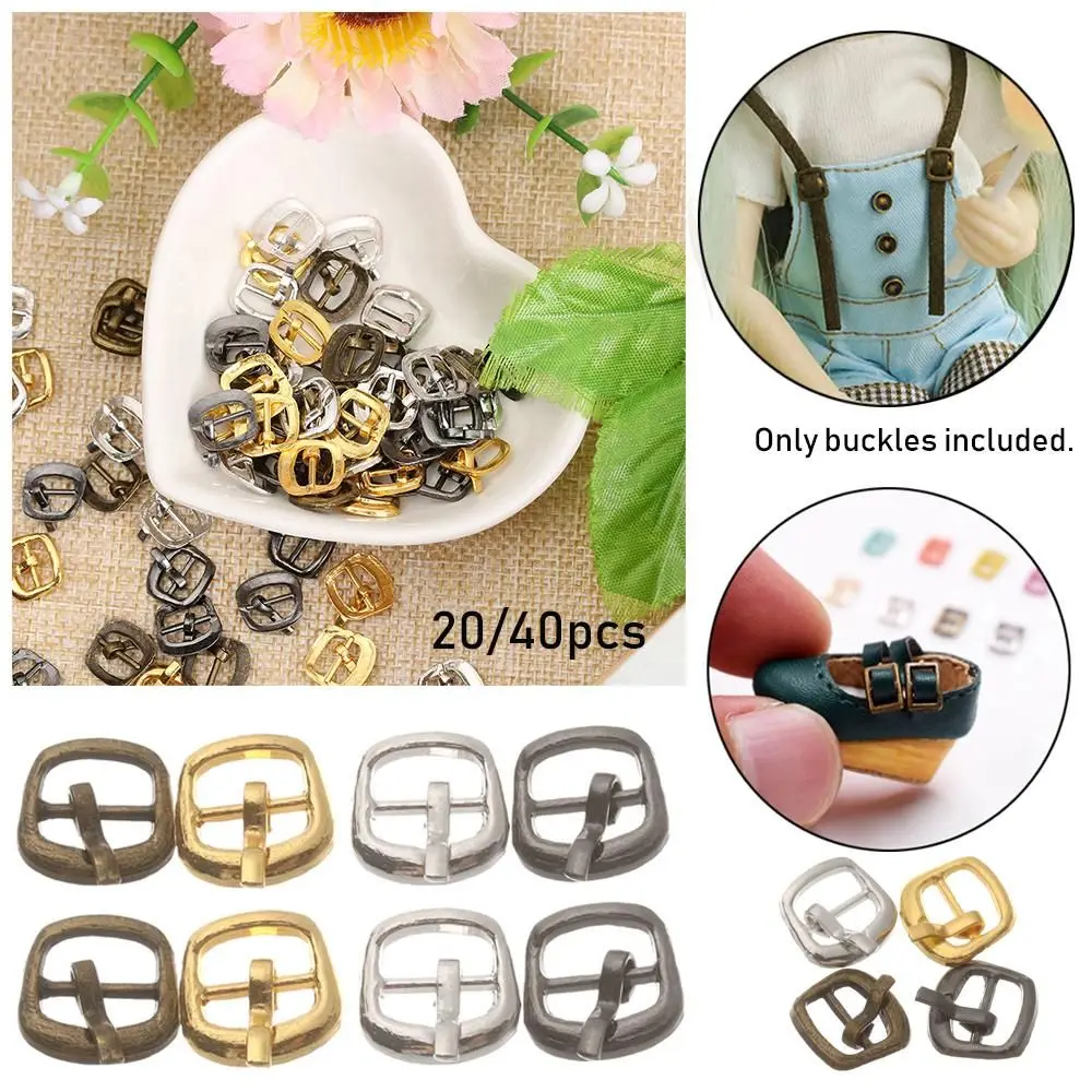 

20/40 шт. Новинка 7 мм мини ультра-маленькая трехскользящая пряжка для ремня пряжки для кукольных сумок Сделай Сам кукольные пуговицы обувь аксессуары для одежды
