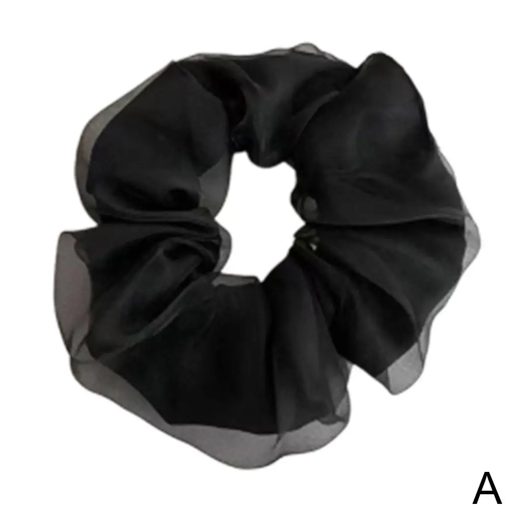 Женская веревка для волос из органзы 2-слойная сетка с большим кишечником