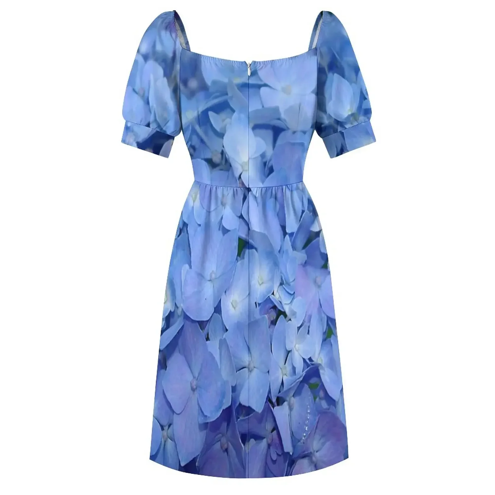 Платье без рукавов с синим цветком гортензии роскошные платья на день рождения