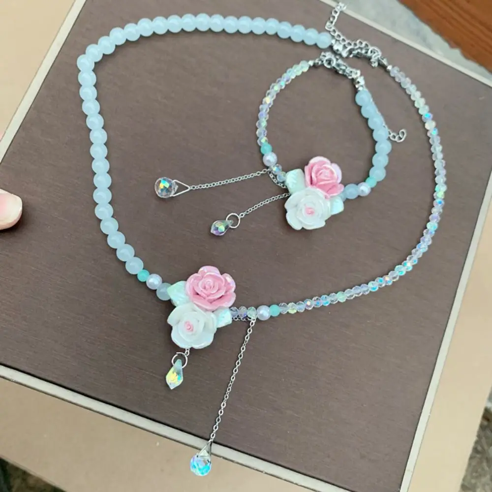 Популярное ожерелье с конфетной розой нерегулярный красочный сладкий браслет