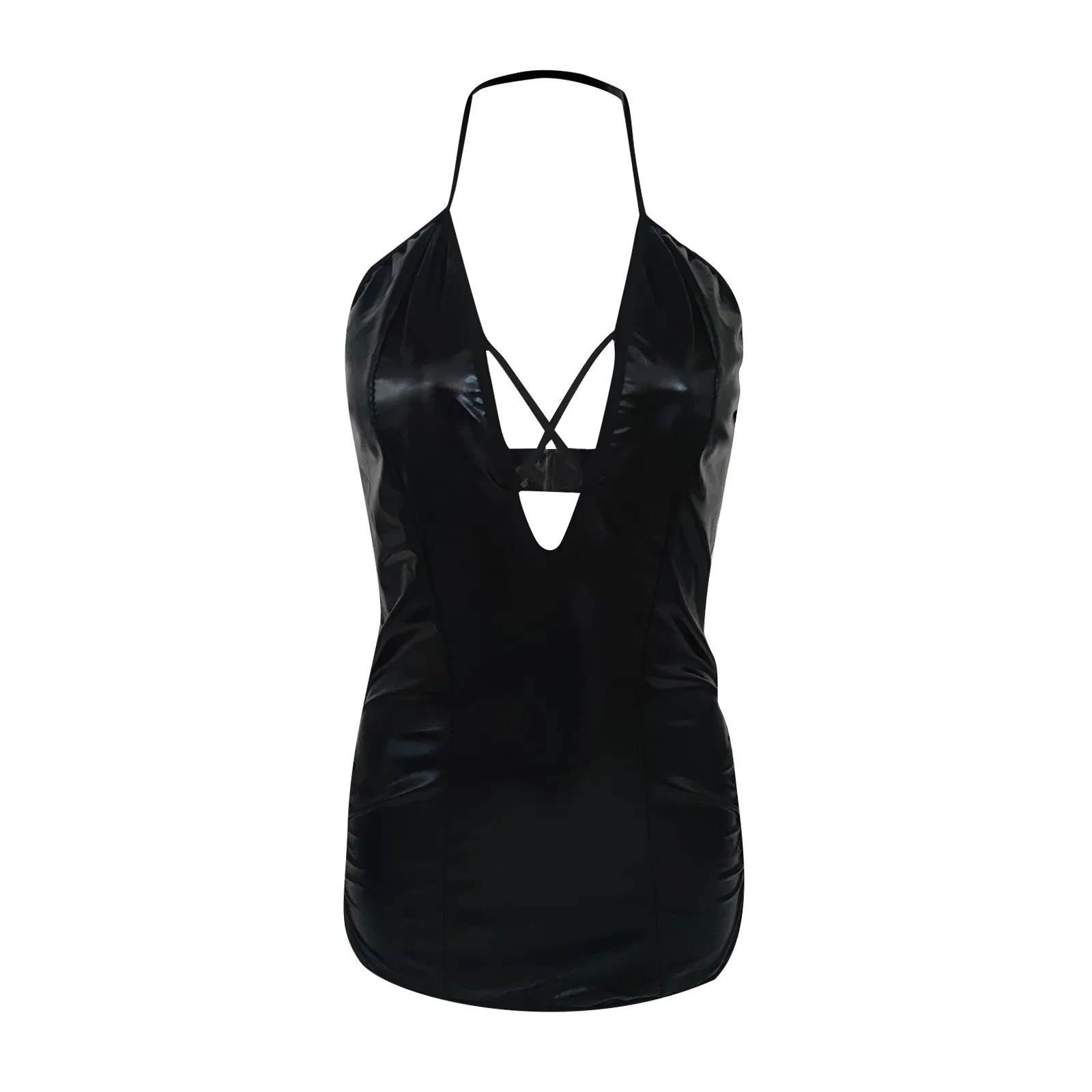 Женское нижнее белье женское эротическое из лакированной кожи |