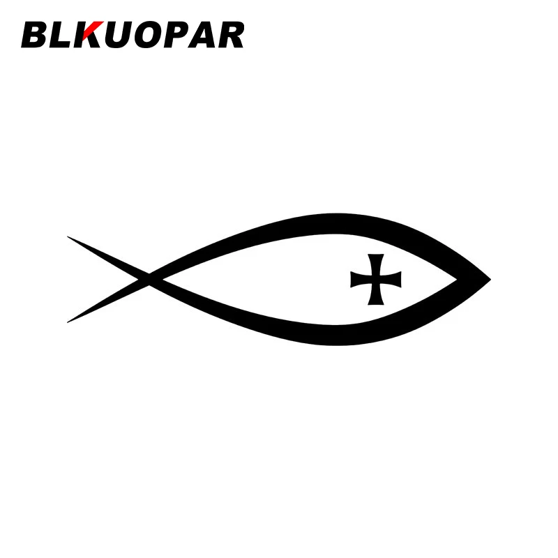 BLKUOPAR Христианская Рыба Этническая наклейка на автомобиль с защитой от царапин оригинальная забавная модная аксессуар для ноутбука автомобиля томас мертон христианская мистика тринадцать лекций монаха трапписта