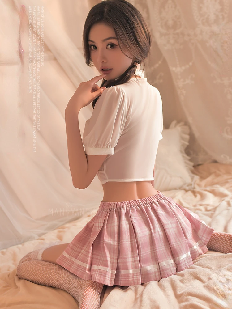 Аниме сетчатая клубника в клетку для студентов искусственный Японский Школьный