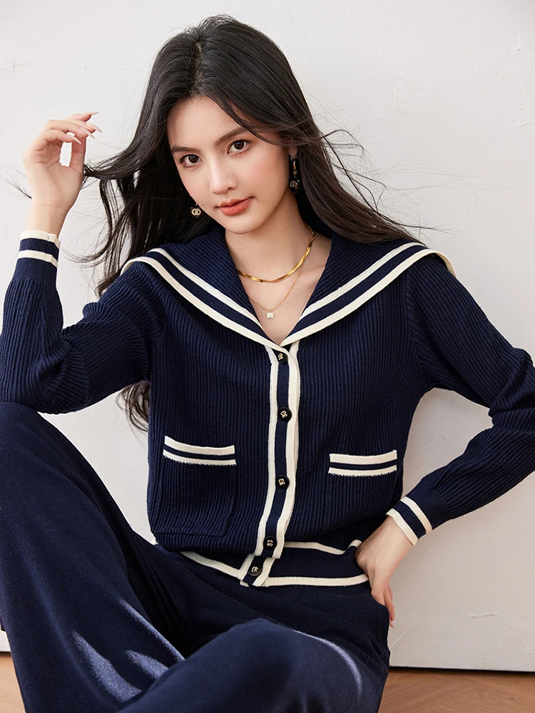 Женский однобортный вязаный кардиган