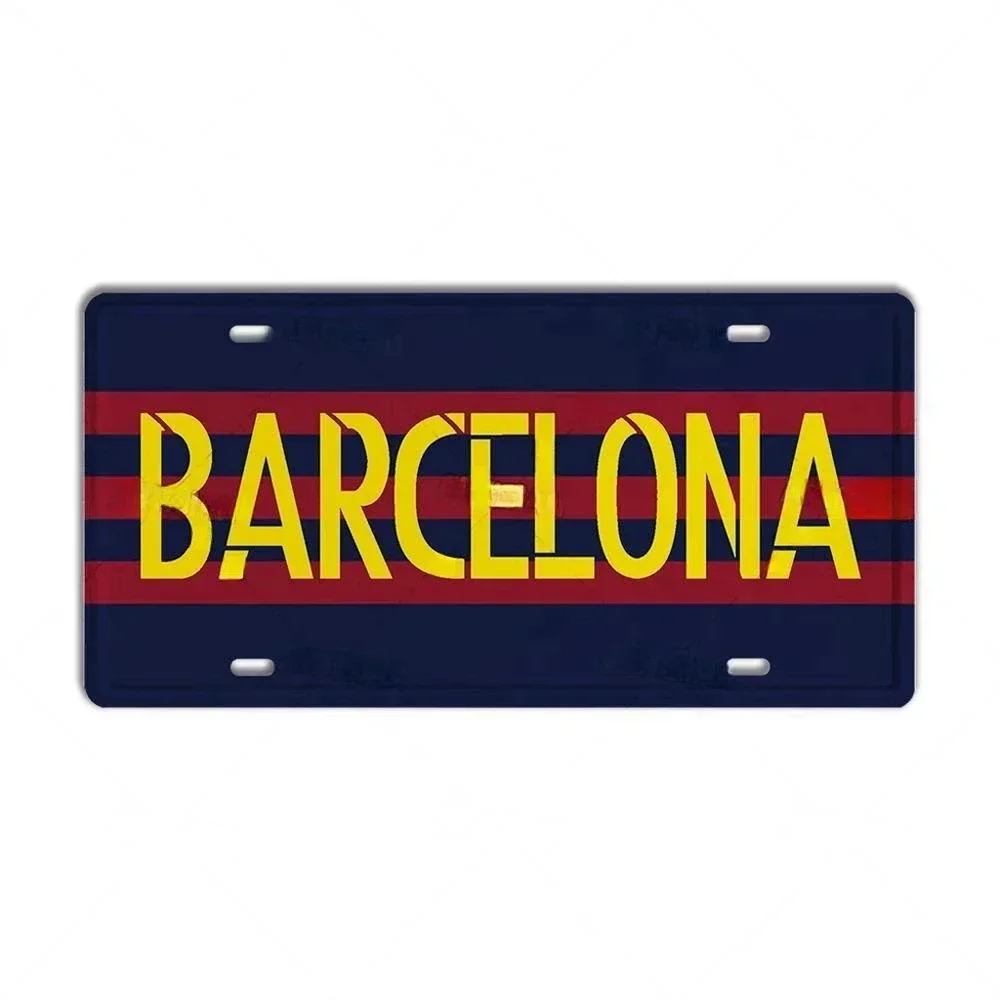 Винтажная Алюминиевая табличка-Барселона Милан Мадрид Деревенский