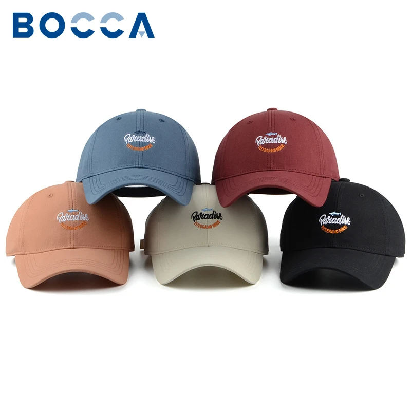 

Bocca Embroidery Baseball Cap For Men And Women Unisex Solid Color Baseball Caps Hip Hop Summer Hat Cotton Hats Snapback