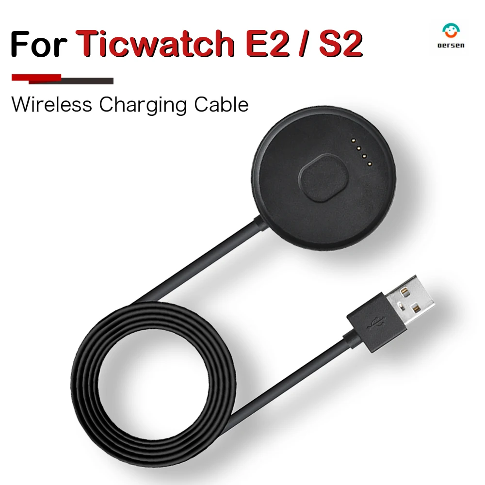 

Charger Cable For Ticwatch E2 / S2 USB Magnetic Adsorption Portable Power Adapter Fast Charging Dock Smart Watch Accessories