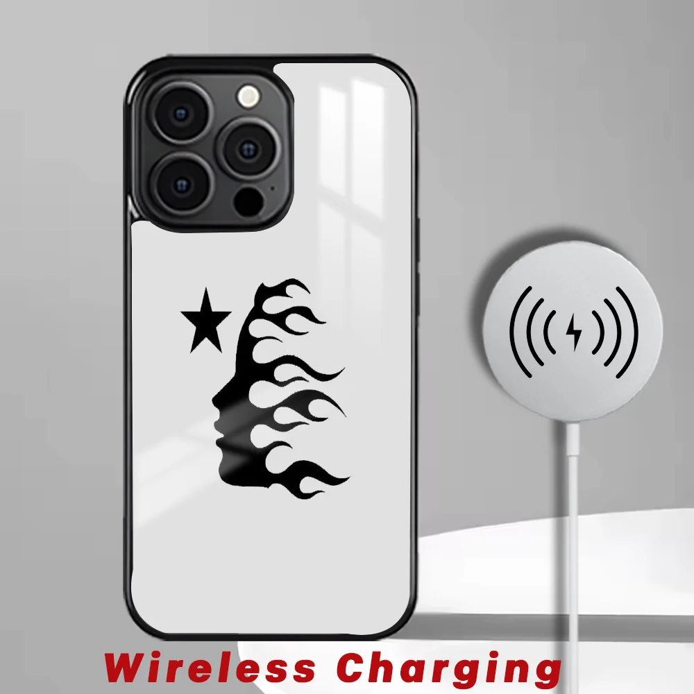 Простой красивый чехол для телефона H-Hellstars iPhone 16 15 14 13 12 11 Pro Max Plus Mini магнитный