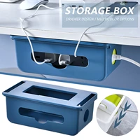 large capacity storage box under desk hidden cable management drawer organizer for home office desktop