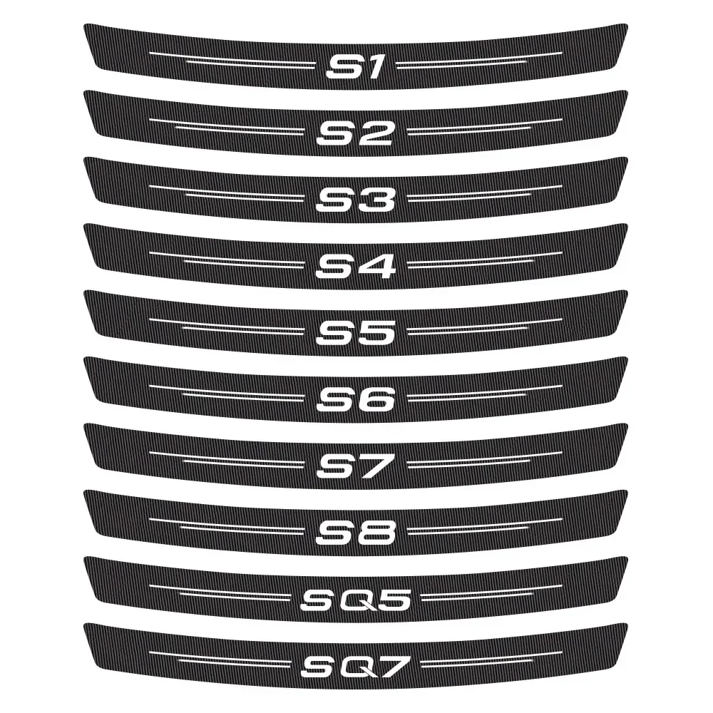 Фото 1 шт. для Audi A3 A4 A6 S1 S2 S3 S4 S5 S6 S7 S8 Q8 SQ5 SQ7 Sportback TFSI автомобильный задний багажник, бампер, защитная наклейка, автомобильные аксессуары №1