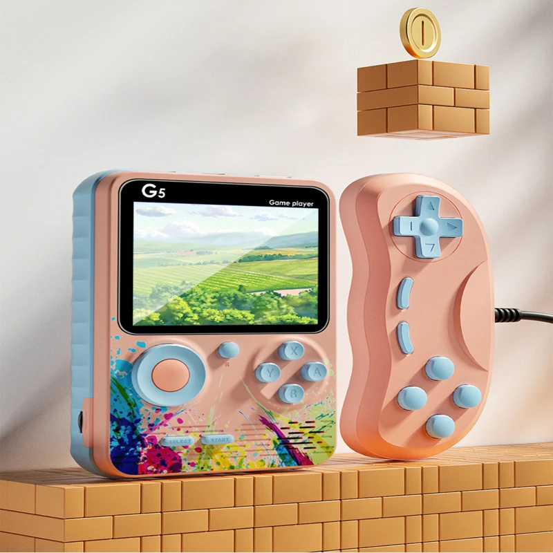 

Игровая консоль 500 в 1, для ретро игр, с двумя джойстиками, с поддержкой AV-выхода, HD ЖК-экраном, карманная