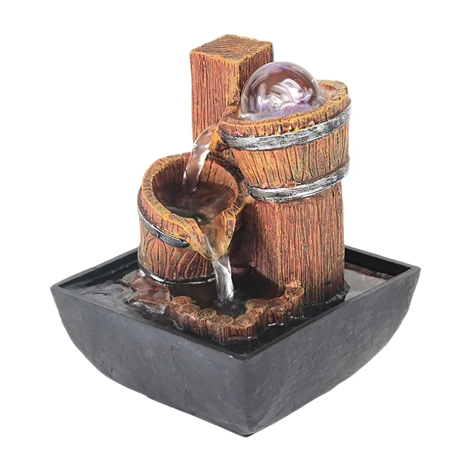 

Креативный фонтан-водопад подвижный шар настольное украшение поделки фэн-шуй имитация дзен подарок для офиса дома Расслабляющая спальня