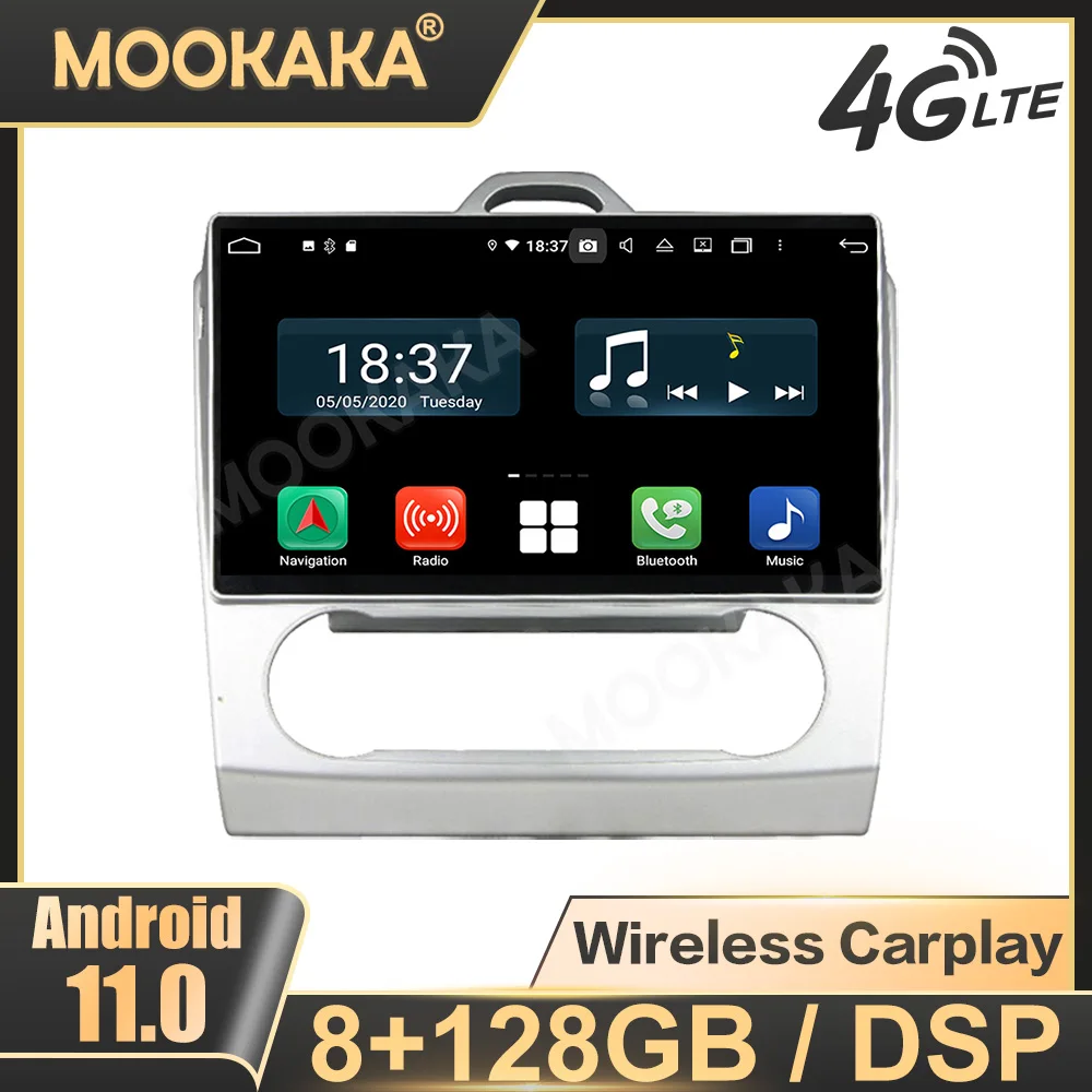 

Автомобильный радиоприемник CarPlay для Ford Focus 2007-2011, GPS-навигация, мультимедийный плеер, сенсорный экран, DSP стерео головное устройство