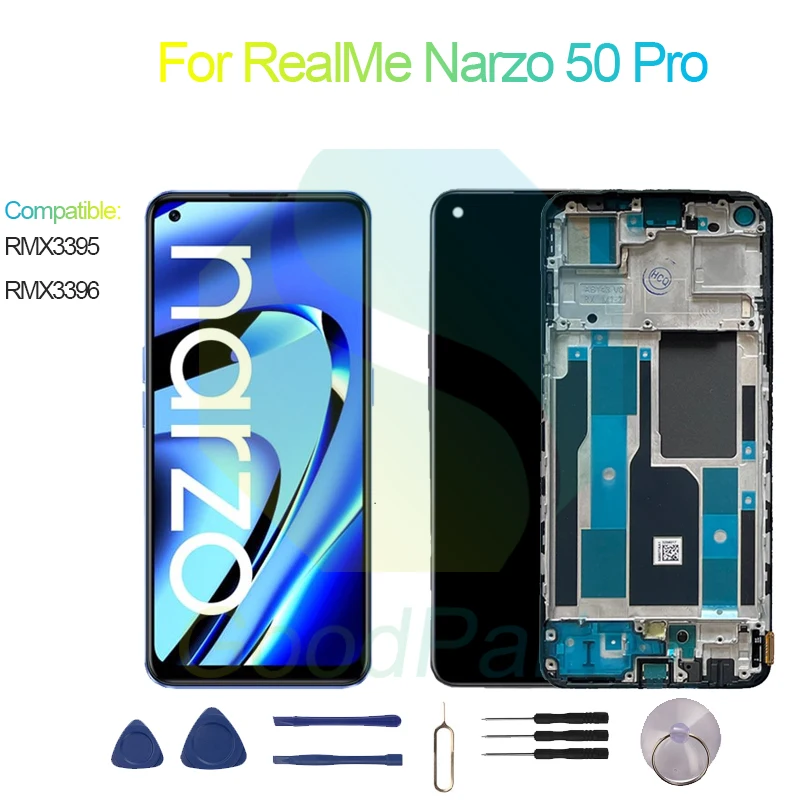 Сменный сенсорный ЖК-экран для RealMe Narzo 50 Pro 2400*1080 RMX3395 RMX3396